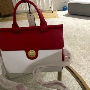 Beautiful Red Leather Satchel - NWT - New